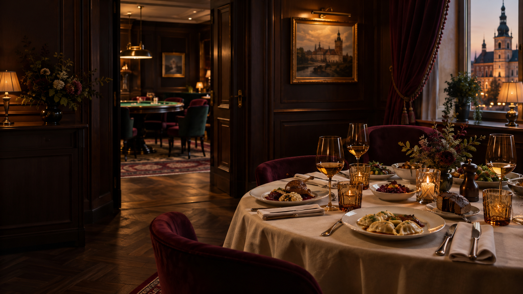 Wnętrze restauracji Smak Stołu w Krakowie